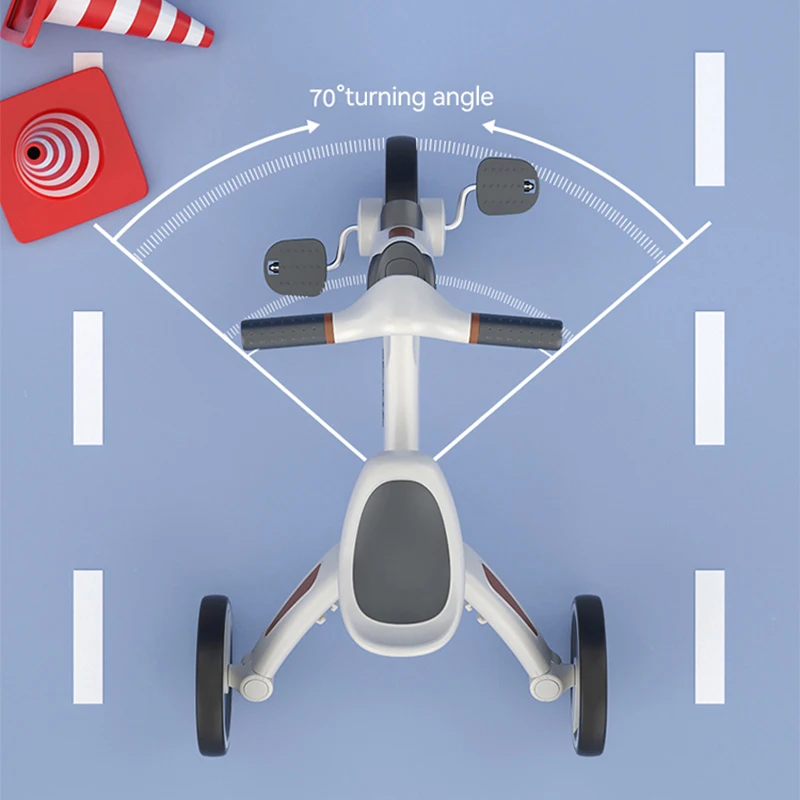 Purorigin OEM Wholesale Portable Folding 3 Wheel Cycle 4-in-1 Multi-Function Baby Balance Bike Tricycle for Kids 1-6 Years Old