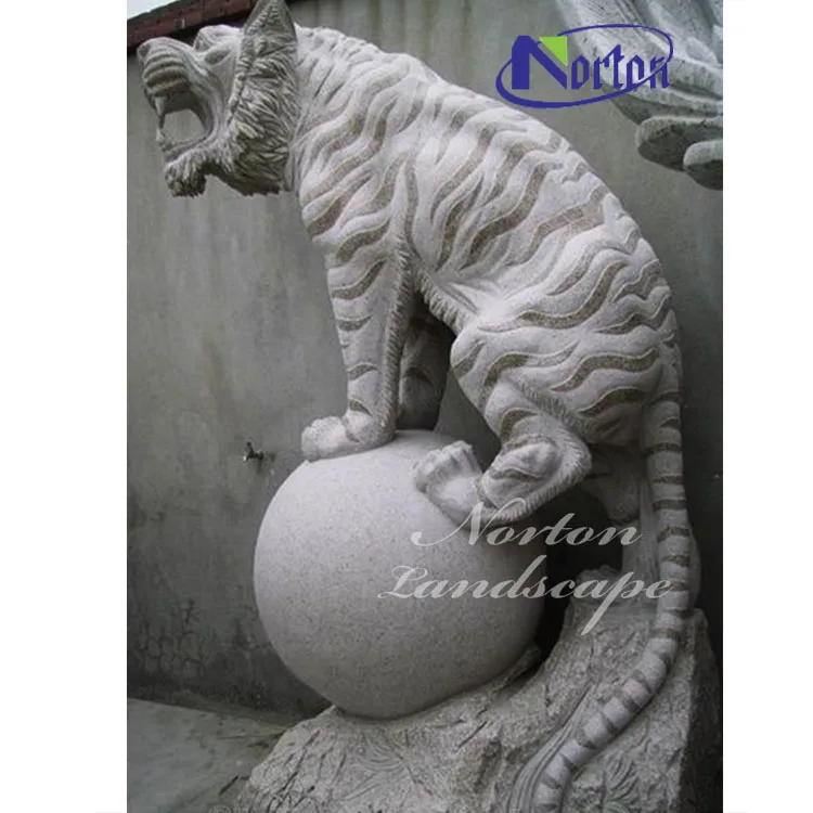Hand Carved Outdoor Garden Animal Sculpture Life Size White Marble
