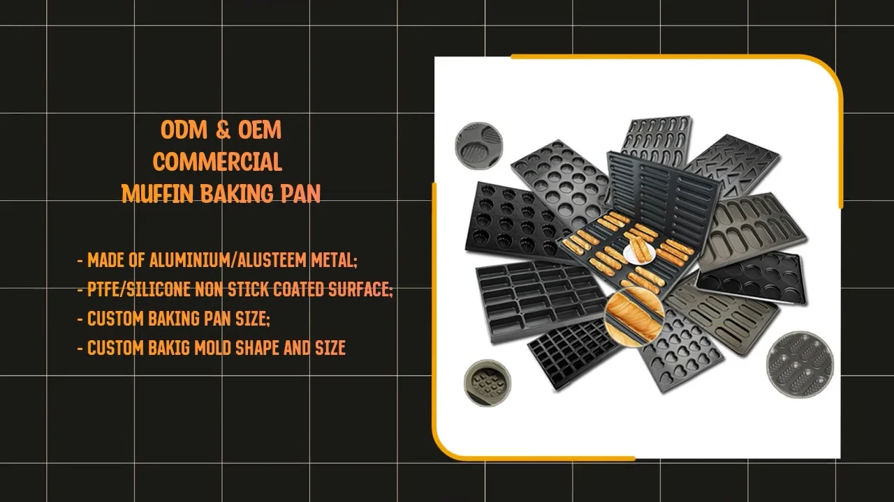 24 Cavities Nonstick Keto Pumpkin Muffin Pan Hamburger Bun Pans Cupcake