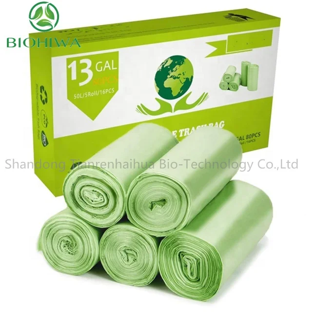 Eco Friendly Biodegradable Compostable Trash Bag 2.6/3/13/33/60 Gallon Bin Liner Garbage Bag