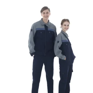 Long Sleeved Blue Navy Blue Spandex Fabric Safety Protection Wholesale Labor Protection Work Suit Set Unisex Four Seasons OEM