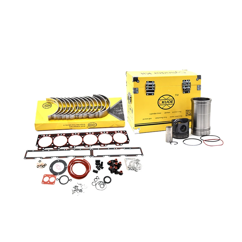 Kit de reparo para revisão de peças de motor Peças de motor, kit de junta completa de pistão/anel de pistão conjunto de forro de cilindro