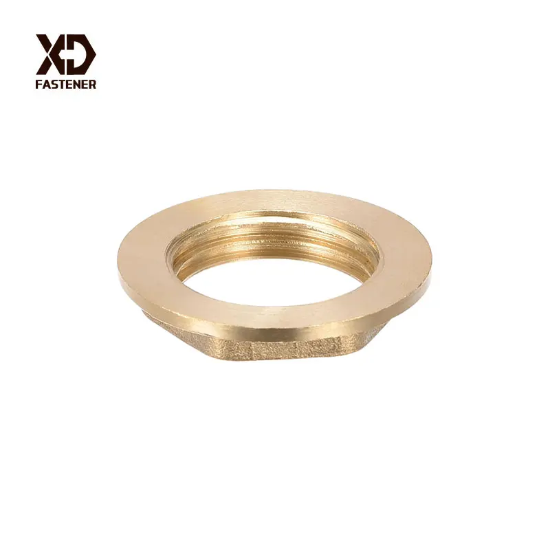 G1/2 Lock Nut with Flange Hex Brass Female Locknut for Plumbing