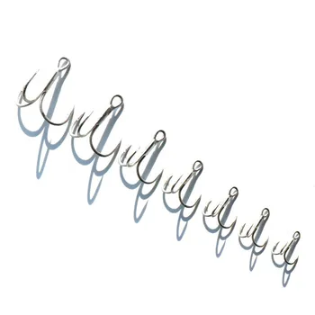 Aojin Triple Reinforced Barb Blood Groove Treble Hooks with Anti-Corrosion Rust-Resistant Plating for Saltwater Fishing 50 Pack – Hooks – view 2