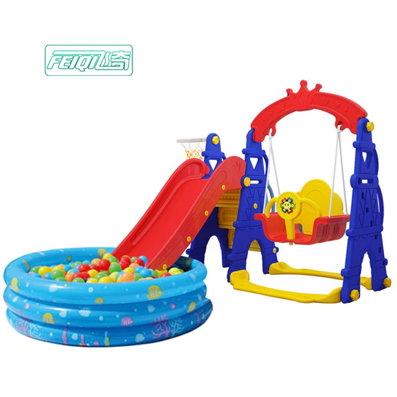 Children new style indoor playground baby hot sell multifunctional toys kids cheap colorful plastic swing slide