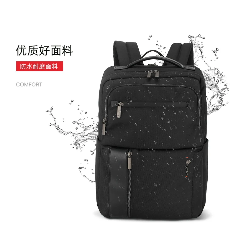 2021 New Design Black Business Laptop Backpack with Waterproof Function 13  Inch Laptop Back