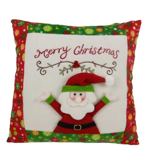 Christmas Linen Throw Pillow Case, Square Cushion Case, Decorative