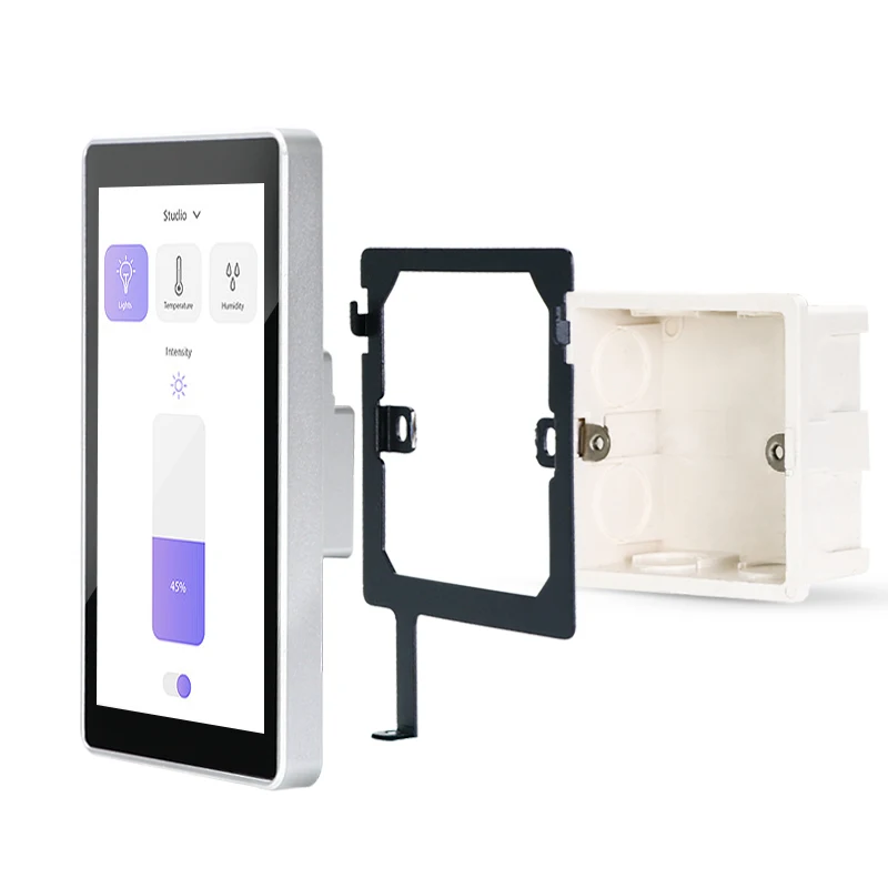 Sunworld Aluminum Alloy Smart Switch Android 11 Smart Home Products Wall Mount Control Panel Embedded IPS Touch Control Panel