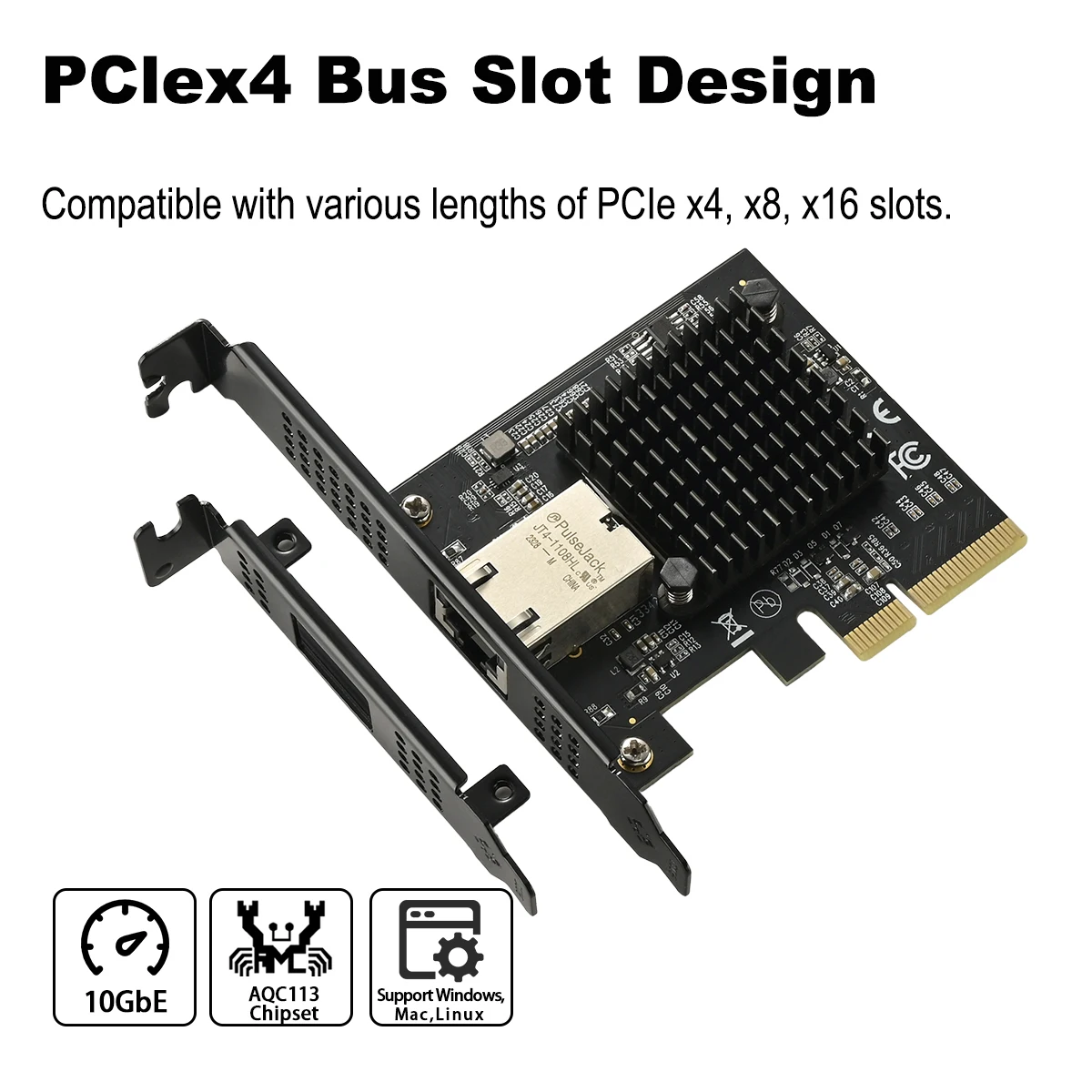 IOCREST 10gbps AQC113 PCIE to RJ45 Network Card for Desktop/server