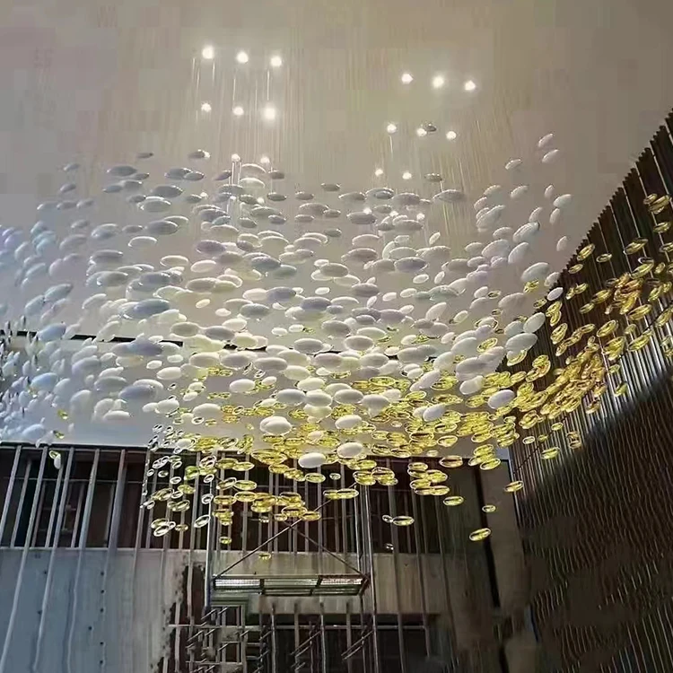 MYLIKE Project Decorative Light Custom Made Large Hall Foyer Modern Crystal LED Chandelier Lamp