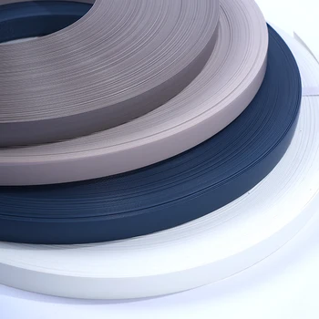 Manufacturer High gloss Wooden grain PVC edge strip tapacanto de PVC white edge banding tape
