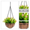 Artificial Purple Flower Eucalyptus Basket With Coconut Liner