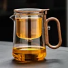 Tasse élégante Shanhe à couvercle rabattable - Poignée imitation bois - 1000 ml