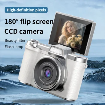 CCD Student Digital Camera LK013 Flip Screen 1080P HD Anti Shake Beauty Filter 128G Memory Card Type-C Cheap for Vlog Selfie detail image