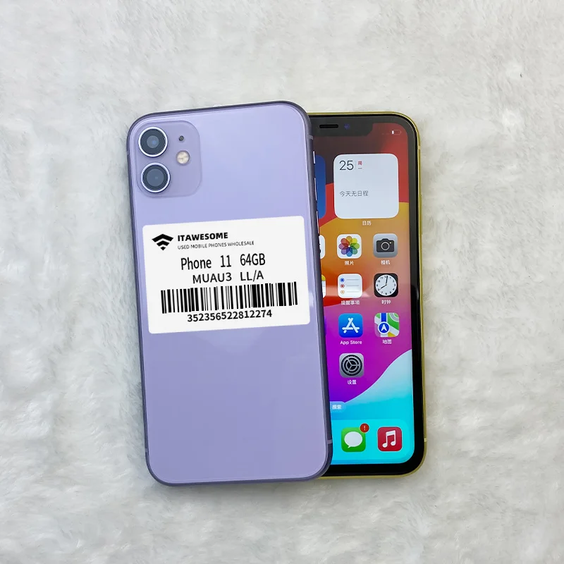 Grade B Wholesale Phone 11 Smartphone Cellular 64GB Storage Used Mobile Phones Unlocked US Version Led Display Used Cell Phone