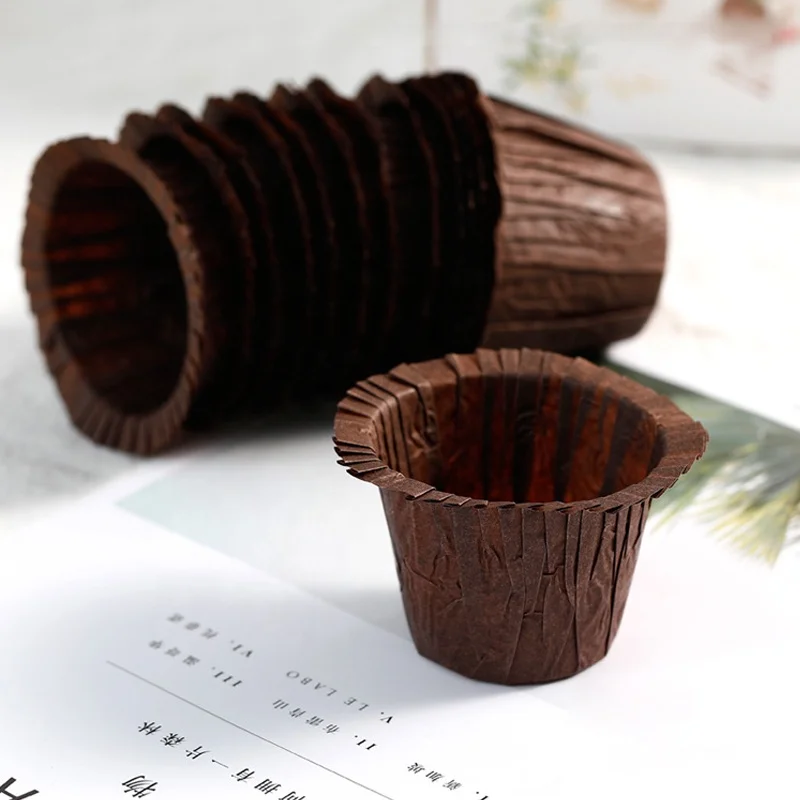 Wholesale Greaseproof Small Cake Cup Top Hat Disposable Paper Cupcake Baking Cake Cup Cupcake Liners