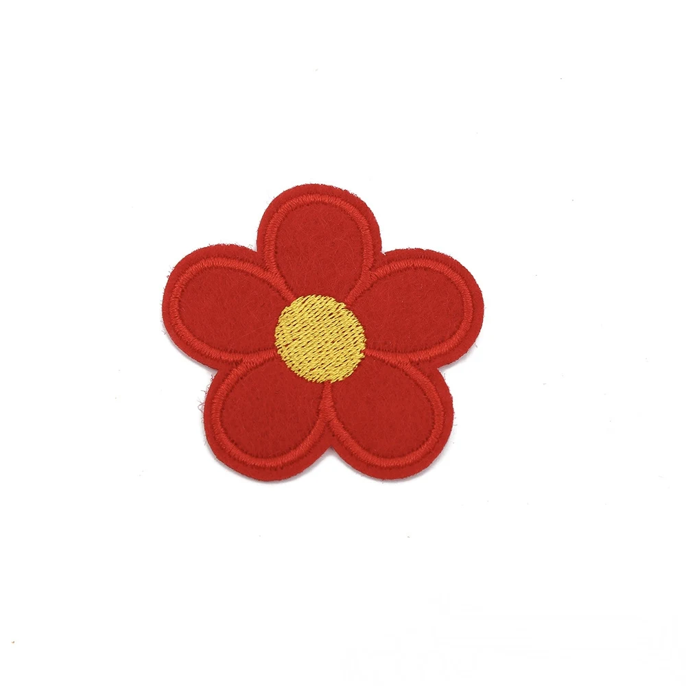 Оптовая продажа креативный Железный патч с пятью подсолнухами и вышитой тканью для украшения шляпы прессованной вышивкой