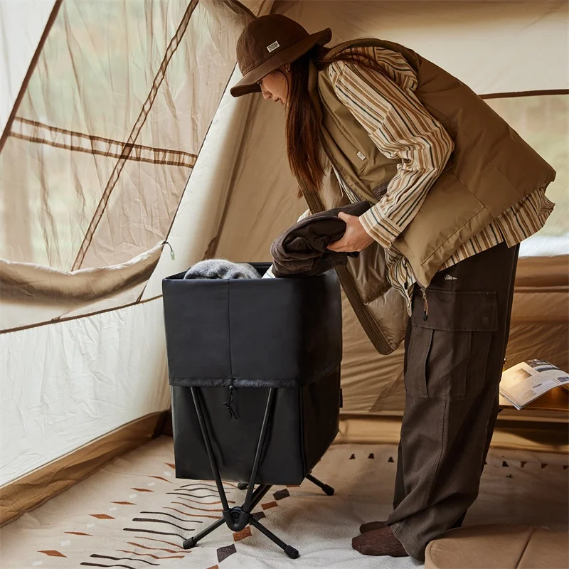 Naturehike Outdoor Alüminyum Boru Raf Kamp Kirli Giysiler Depolama Sepet Kamp Piknik Çatal Bıçak Depolama Rafı