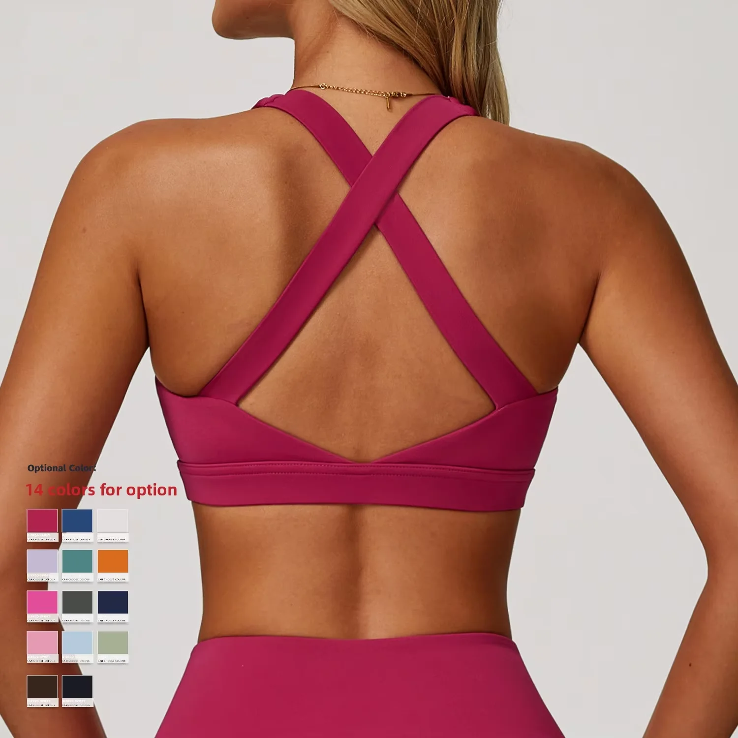 Breathable Yoga tank Top Sports Bra Crisscross Straps Shockproof High-intensity Pilates preview