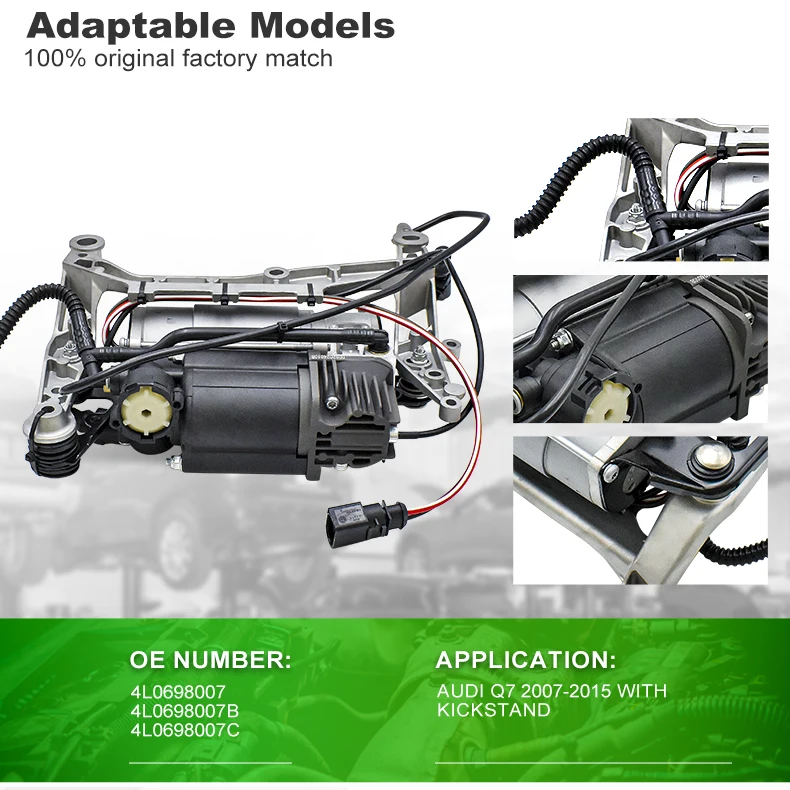 product premium air suspension compressor for old audi q7 2005 2015 high quality factory direct replacement-98