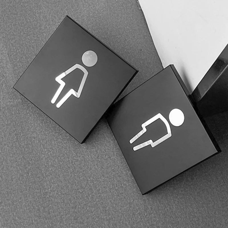 Kexian по низкой цене, вывеска для ванной из нержавеющей стали на стену, вывеска для туалета, вывеска для двери туалета