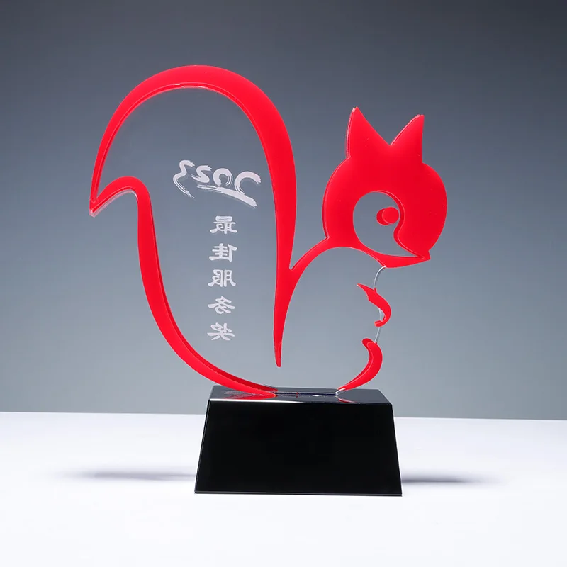 High quality wholesale customized creative design acrylic trophies awards plaques