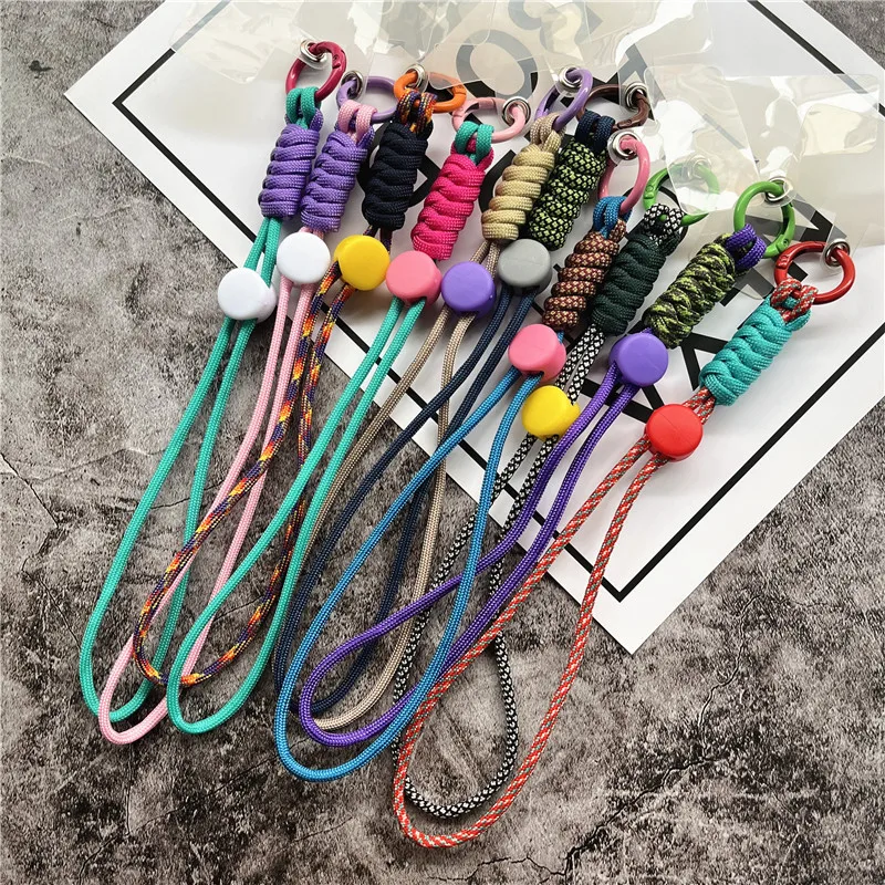 Cellphone Charm Adjustable Wrist Strap for Phone Hand Strap with Transparent Card Lanyard Upgrade Accessories Universal Pendant