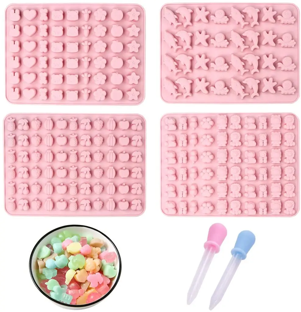 Gummy Molds Hard Candy Molds - Candy Molds Silicone Including Worms,  Starfishs
