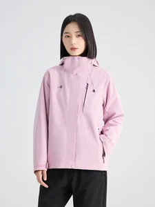 Waterproof Windproof Stand Collar Zipper Closure Soft Shell for Technology Hiking Jacket Women Outdoor Athletic Winter