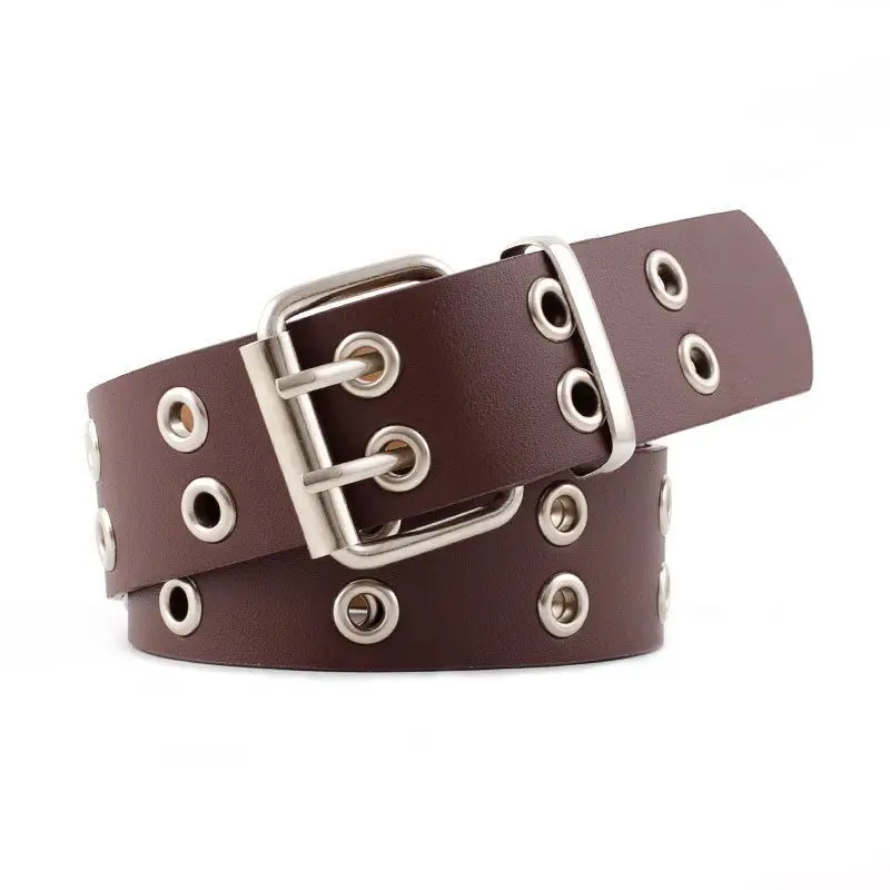 INOGIH Double-Grommet-Belt Leather Punk-Waist-Belt Morocco