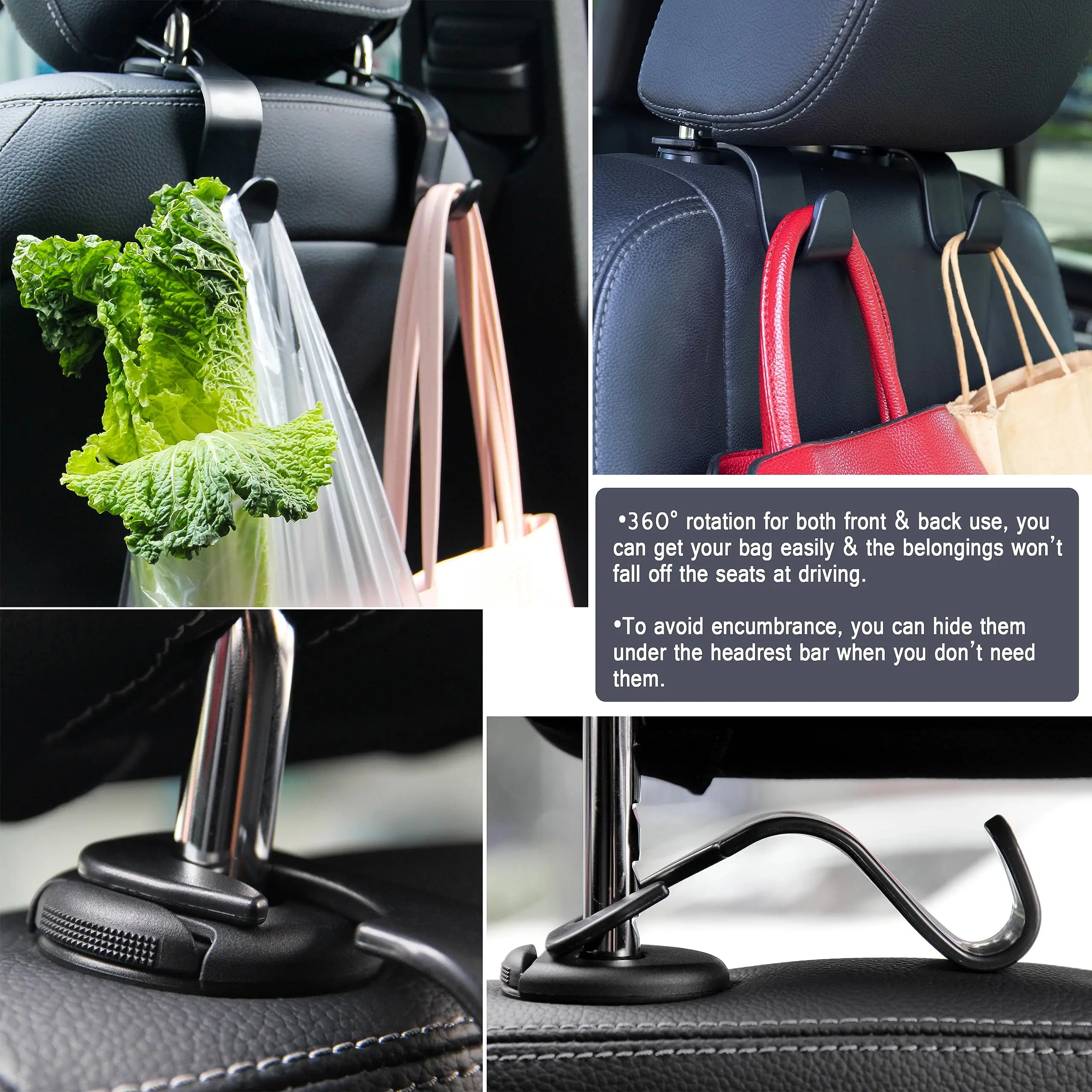 General Motors Seat Hook Rear Seat Backrest Headrest Hook Wallet Hanging Car Multifunctional