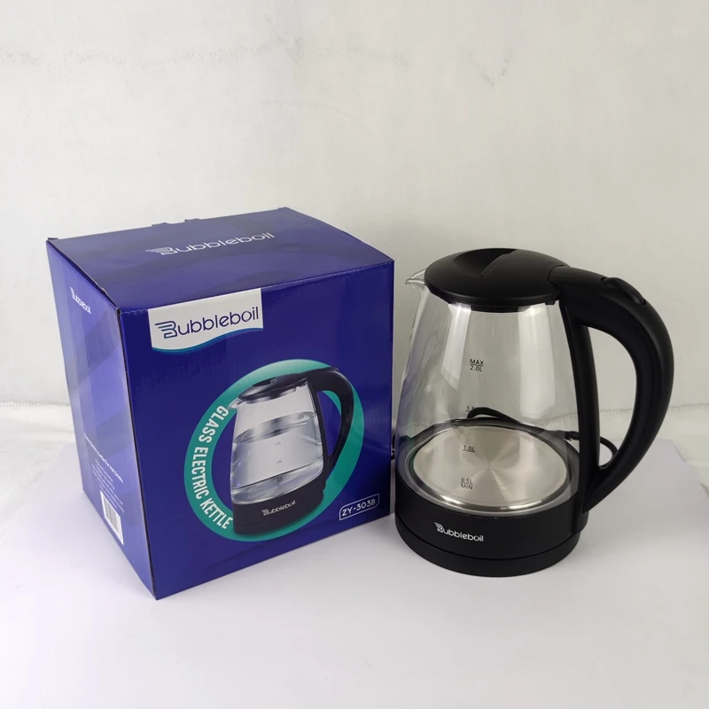 bubbleboil home portable cordless glass tea