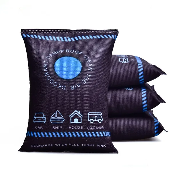 100g 200g Reusable Color Changing Indicated Silica Gel Car Interior Condensation Moisture Absorber Dehumidifier Bag for Car