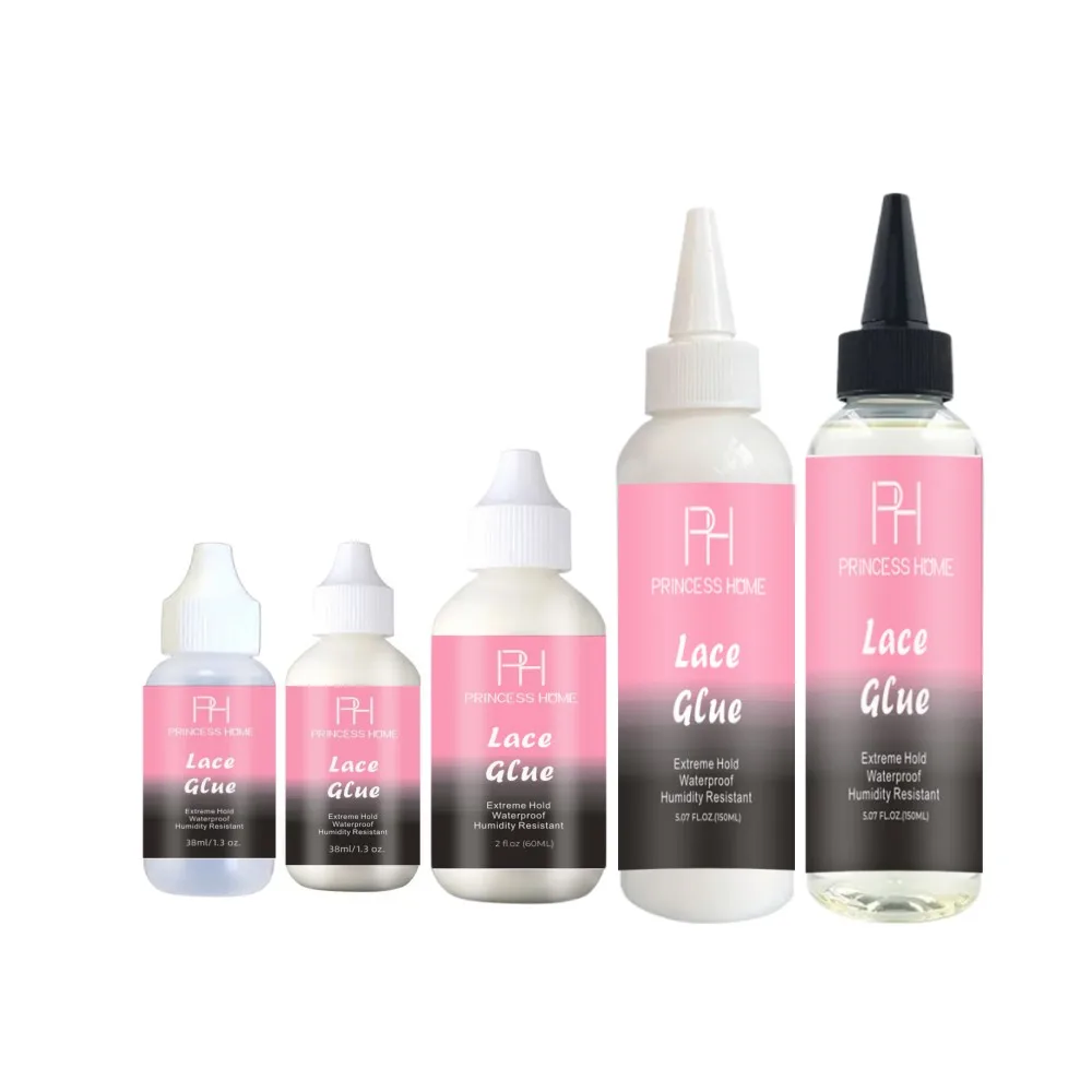 Private Label Waterproof Hair System Adhesive Lace Glue Super Strong Hold Clear Wig Glue For