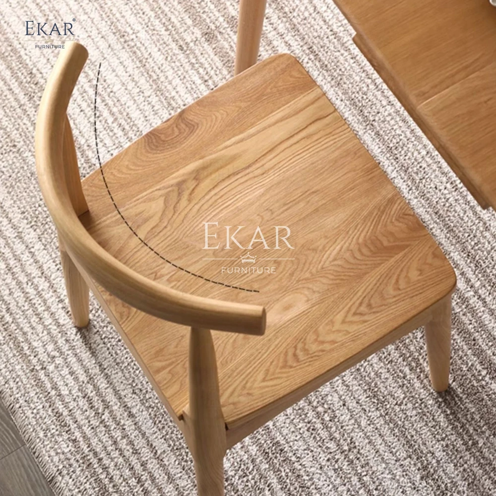 product new design stylish white wax wood dining chairs by ekar-63