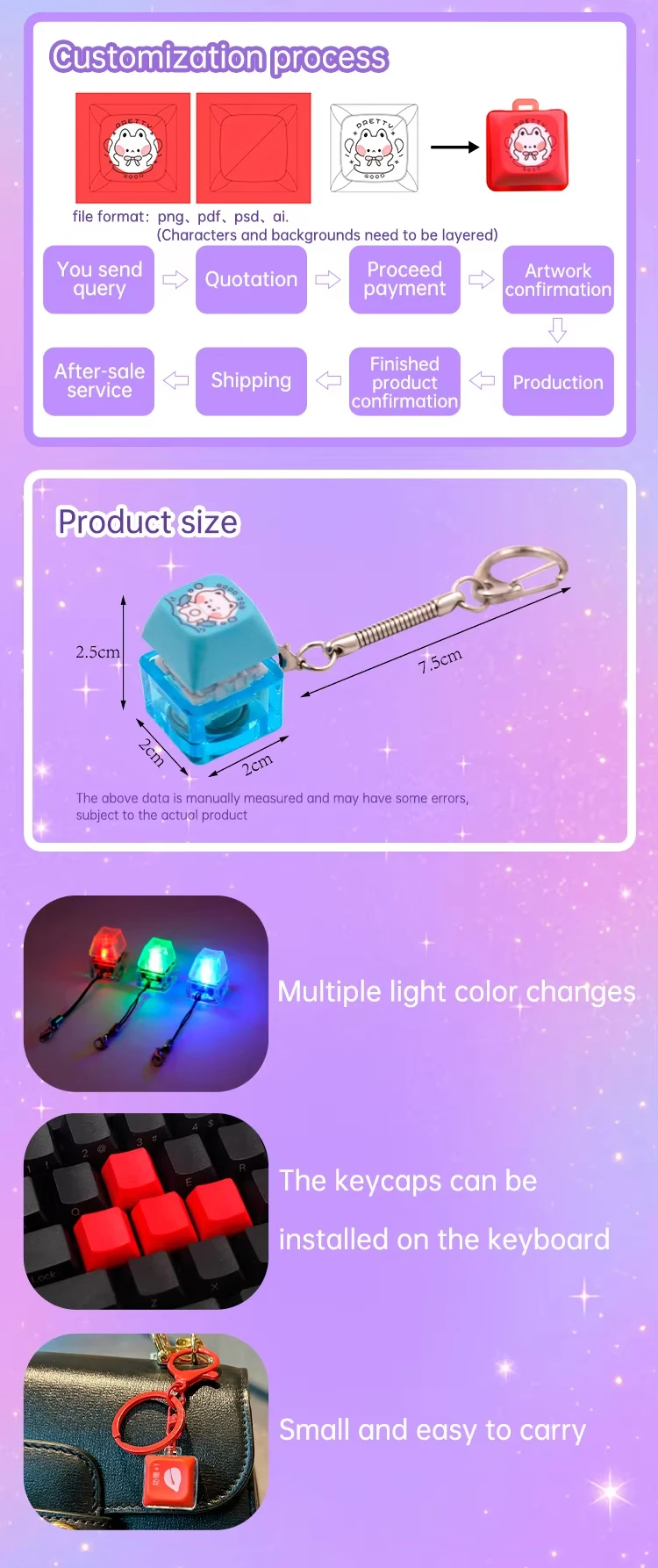 Custom Keyboard Switch Keychain Diy Keychain Printing logo Design ...