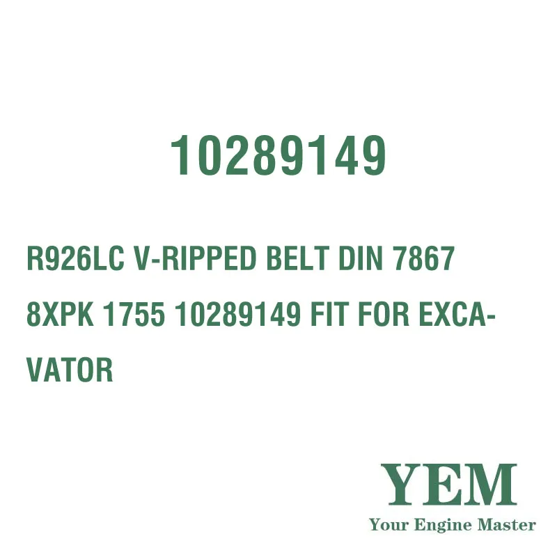 R926LC V-RIPPED BELT DIN 7867 8XPK 1755 10289149 FIT for LIEBHERR EXCAVATOR ENGINE PARTS