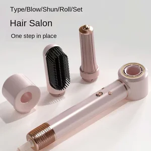 Cross-Border Five-in-One Negative Ion Multifunctional Hair Styler Leafless Hair Dryer Straightener Curling Iron