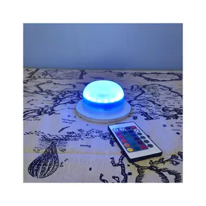 Rechargeable 5V RGBW LED Dome Light Fixture 16 Colors with Plastic Material Spare Lights for Lighted Furniture