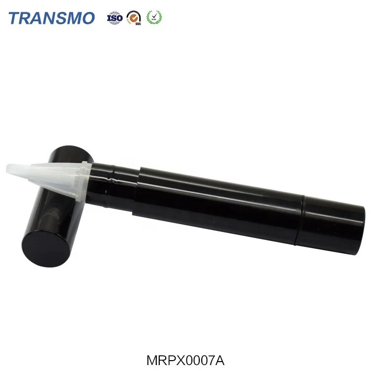 Custom Makeup Click Pen New Design 4ml Black Empty Nail Oil Pen PP Plastic Round Gel Lipgloss Holder Pencil With Brush
