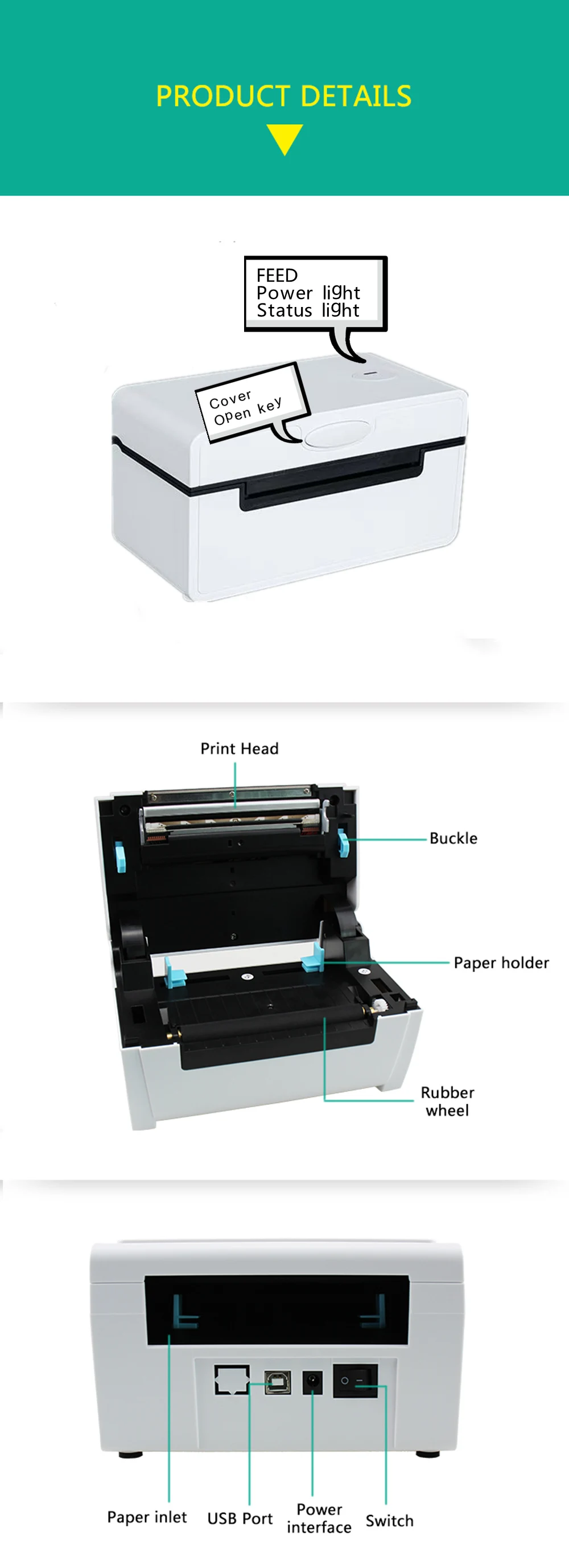 2024 Hot Sale Dropshipping FBA Label Printer JP-CC450