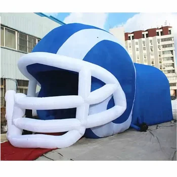 NET TOYS Aufblasbarer American Football Helm – Grau-Schwarz-Gelb – Perfekt Für Karneval & Mottopartys