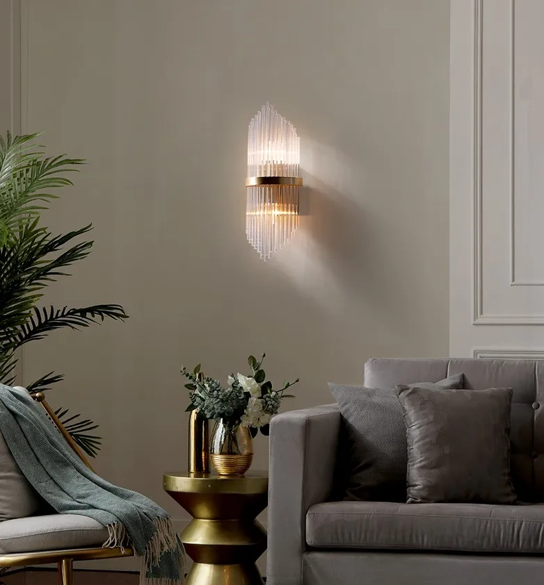 Новинка 2020, Современный Креативный дизайн, Постмодернистский светильник, роскошное украшение для спальни, ванной комнаты, гостиной, прикроватная Хрустальная настенная лампа