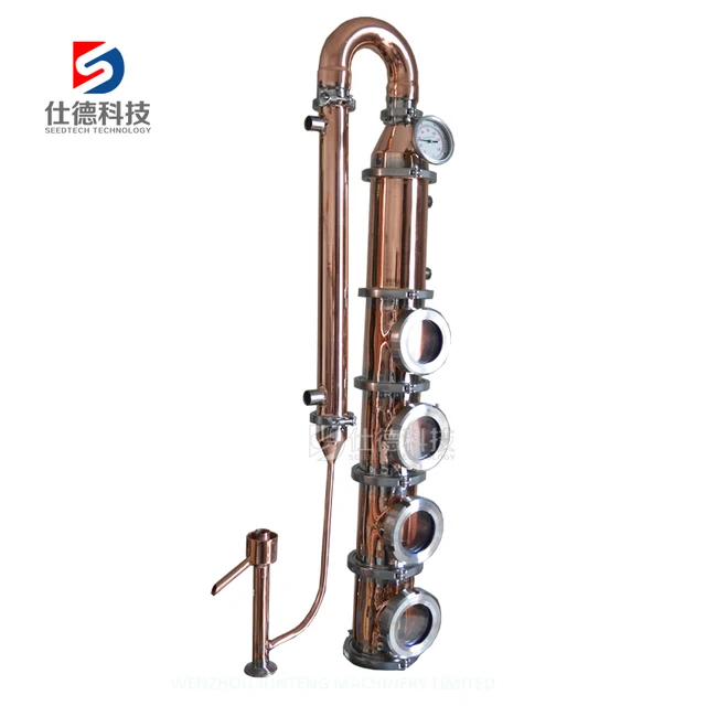 Classic And Durable Bestselling Ss304 Columns Reflux Still With Copper Onion Head