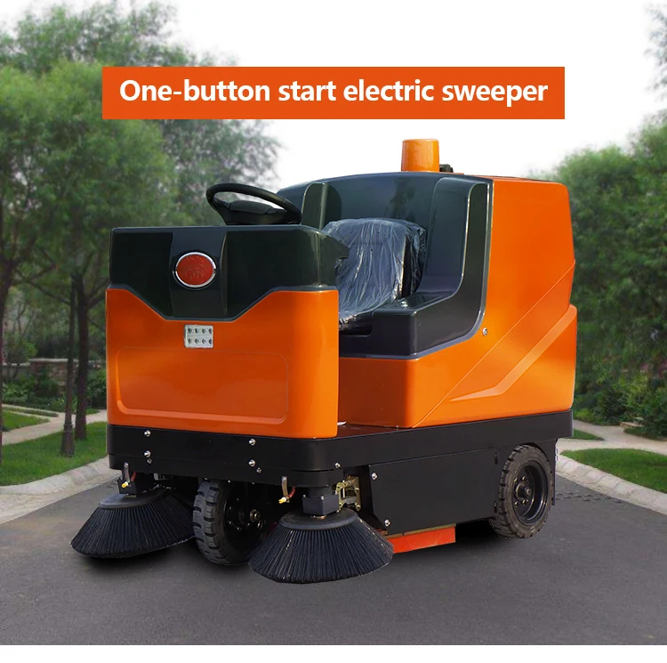 S1350 Type Ride On Floor Sweeper Battery Powered 1350mm Cleaning Width