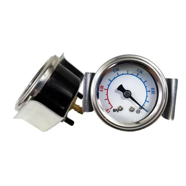 Iron Case Pressure Gauge Dial 40mm 0.1Mpa Panel Mounting Pressure  Gage With Bracket For Bathroom Used