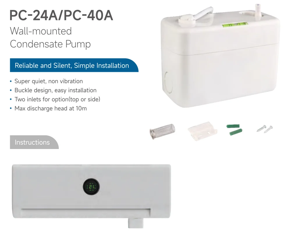 Wholesale High Quality PC-24A Wall-mounted Condenser Water Pump air Conditioning Condensate Drain Pump Hot Sell