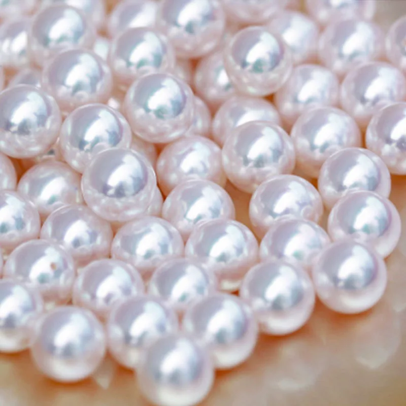 thumbnail image 2 of Classic Pair 8.5-8mm Natural Round Akoya White Loose Pearls – Half Drilled For Earrings Or Pendants 2 of 6