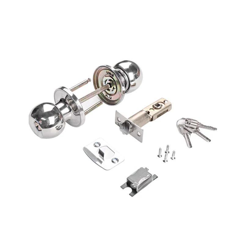 Urification Aluminum Profile Accessories 50 Door Frame Three bar Spherical Lock Pure Copper Core Stainless Steel Door Lock manufacture