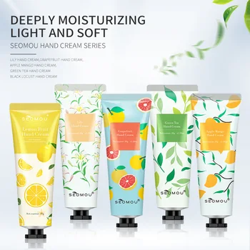 Private label moisturizing hand cream repairing fruit plant vegan horse oil hydrating portable adult children's hand cream